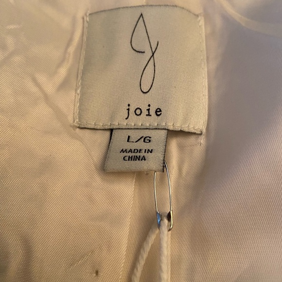 Joie White and Cream Bomber Jacket Size L - Picture 4 of 7